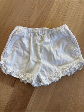 Crewcuts White Ruffle Hem Kids Shorts